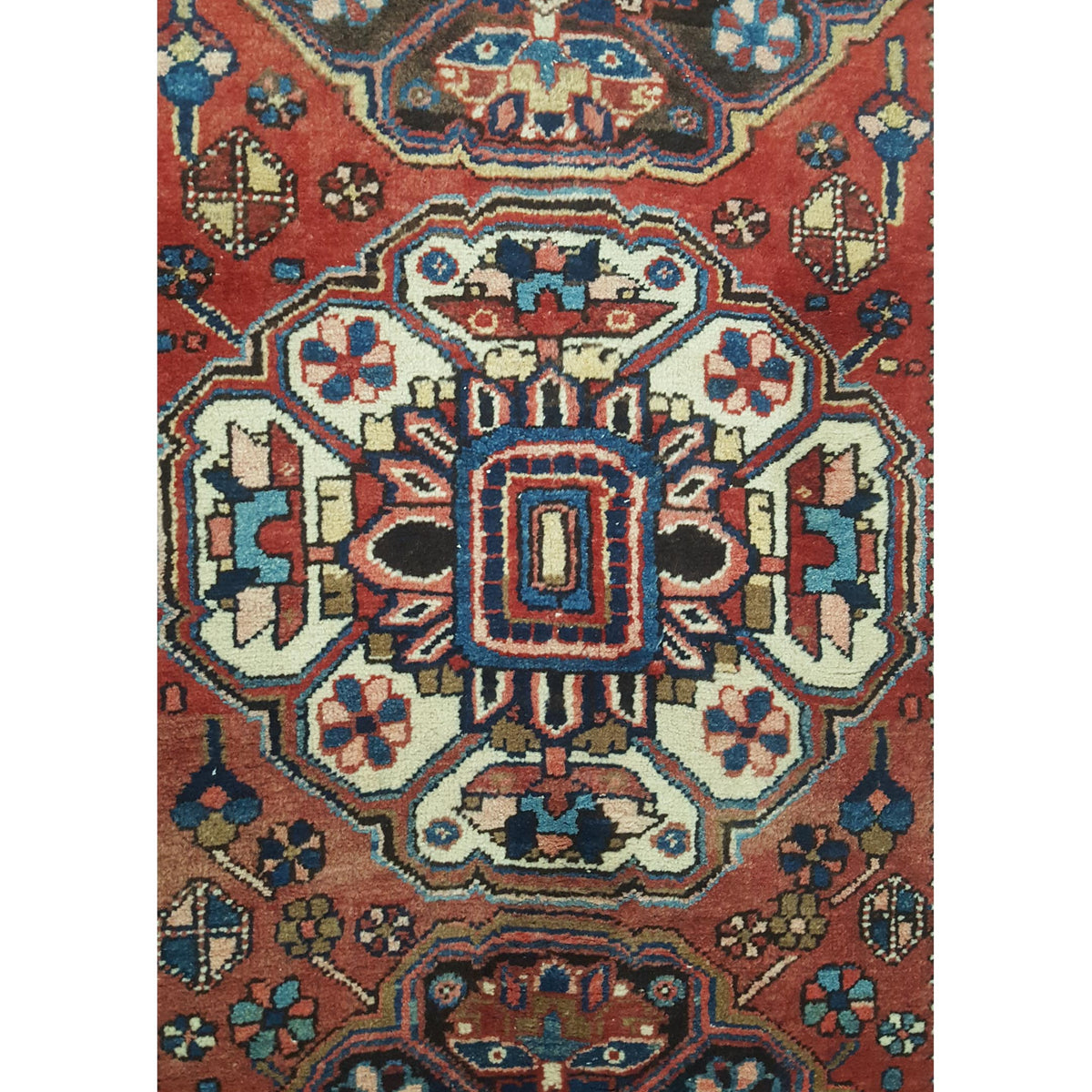 Pacific Heriz 13701 Red Navy Traditional Hand Knotted Rug