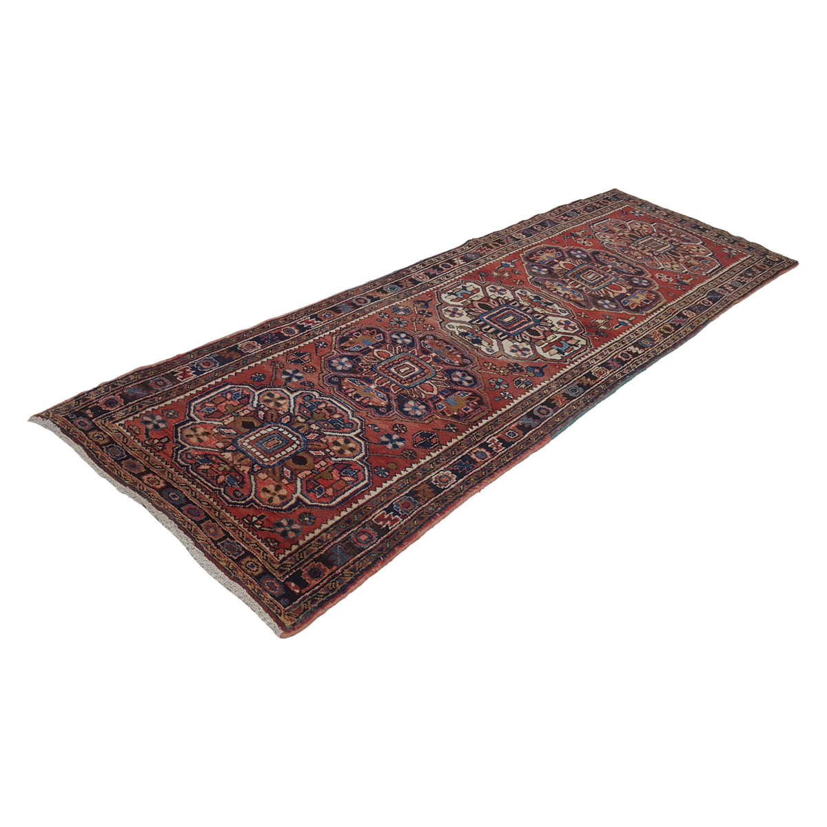 Pacific Heriz 13701 Red Navy Traditional Hand Knotted Rug