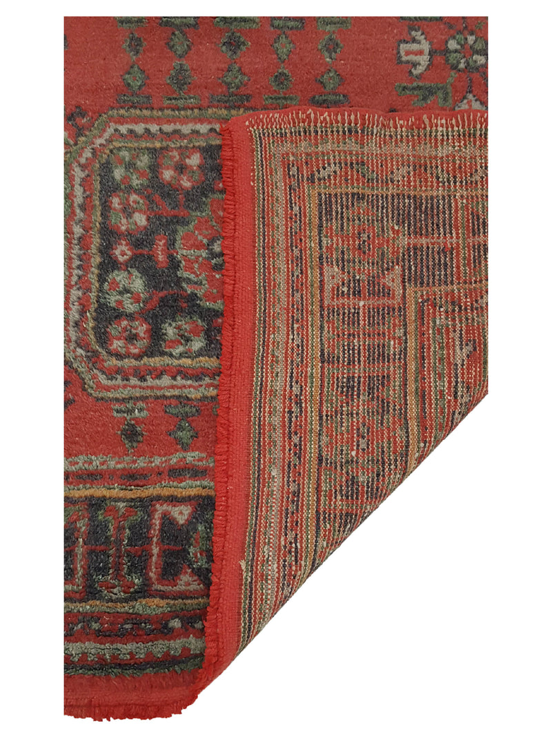 Fasa Antique Ushak 13703 Rust Charcoal Traditional Antique Rug