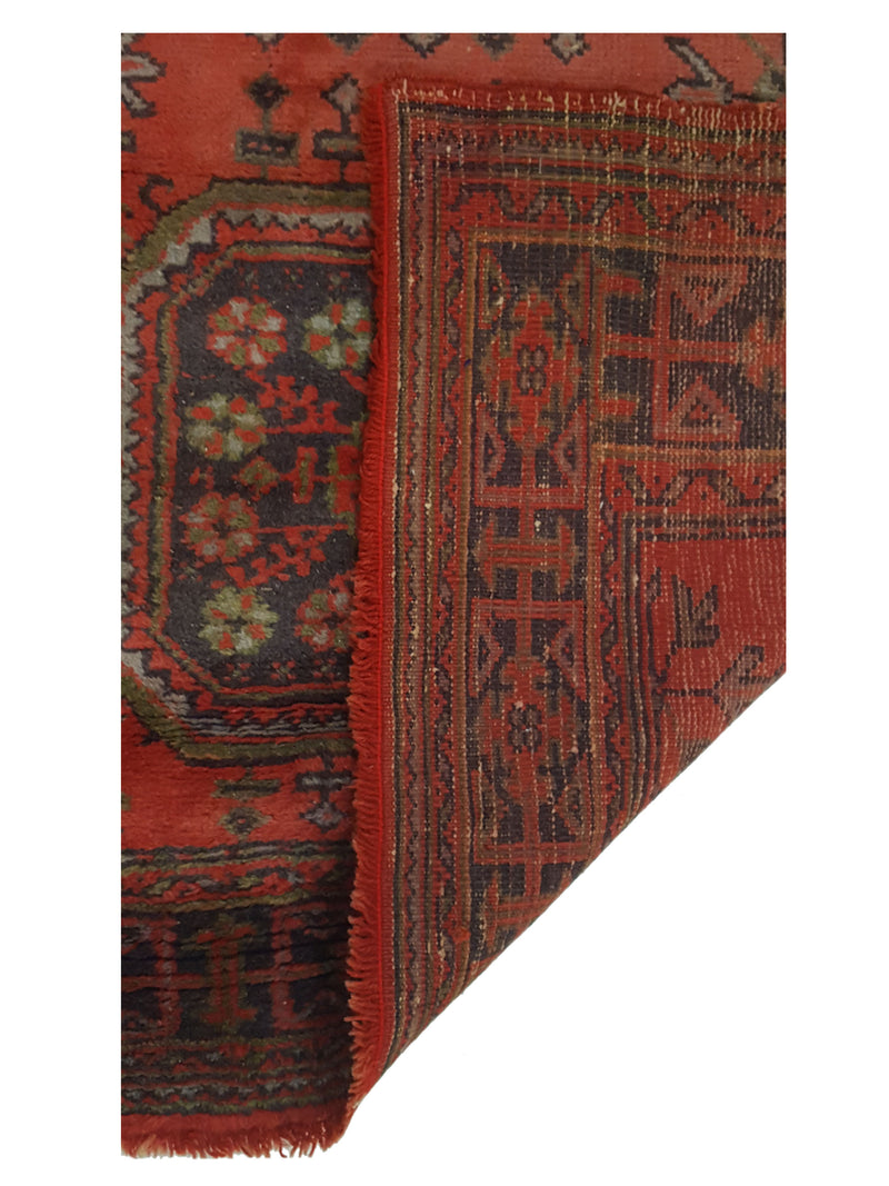 Fasa Antique Ushak 13704 Orange Blue Traditional Antique Rug