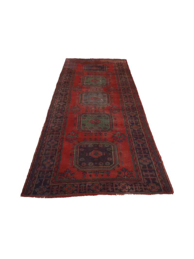 Fasa Antique Ushak 13706 Red Taupe Traditional Antique Rug