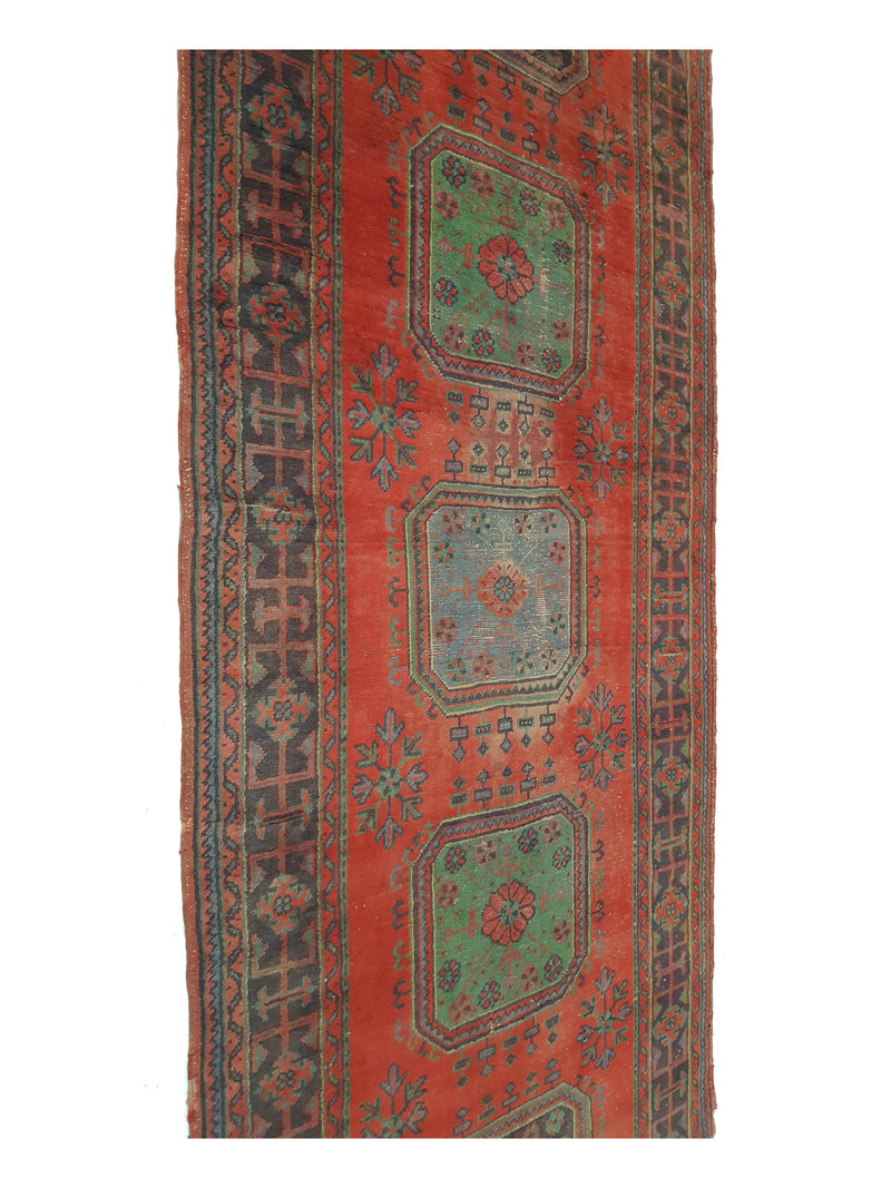 Fasa Antique Ushak 13706 Red Taupe Traditional Antique Rug