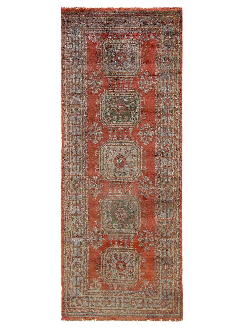 Fasa Antique Ushak  Orange Grey Traditional