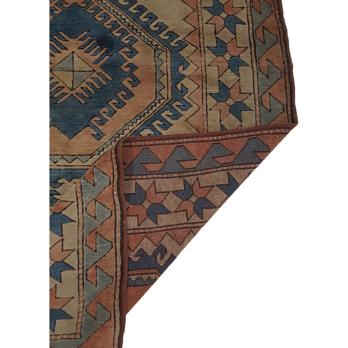 Pacific Milas 13712 Blue Beige Traditional Hand Knotted Rug