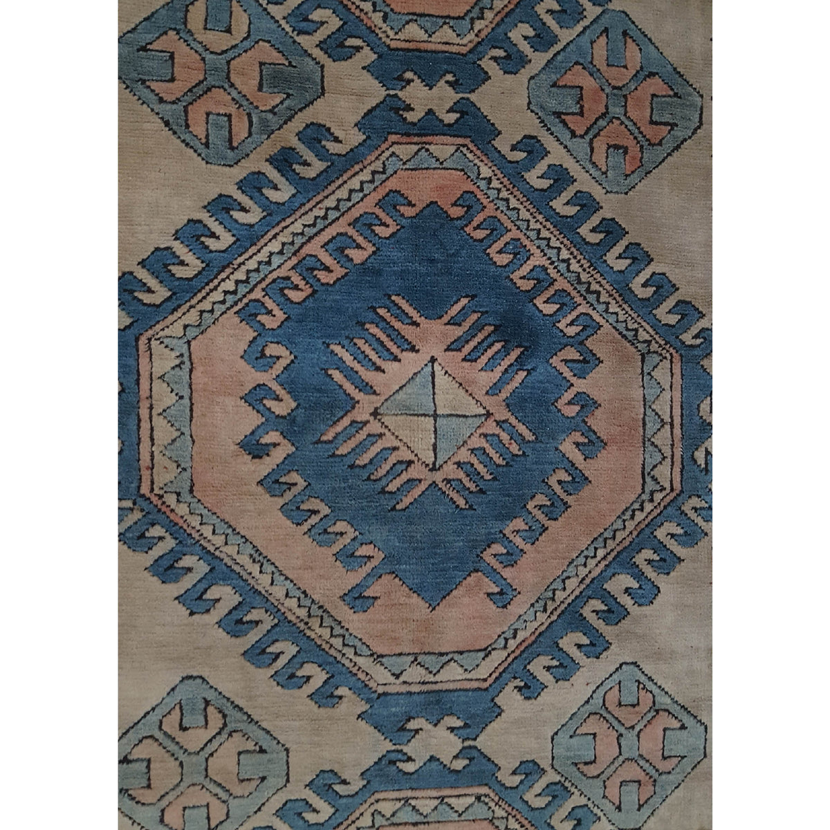 Pacific Milas 13712 Blue Beige Traditional Hand Knotted Rug