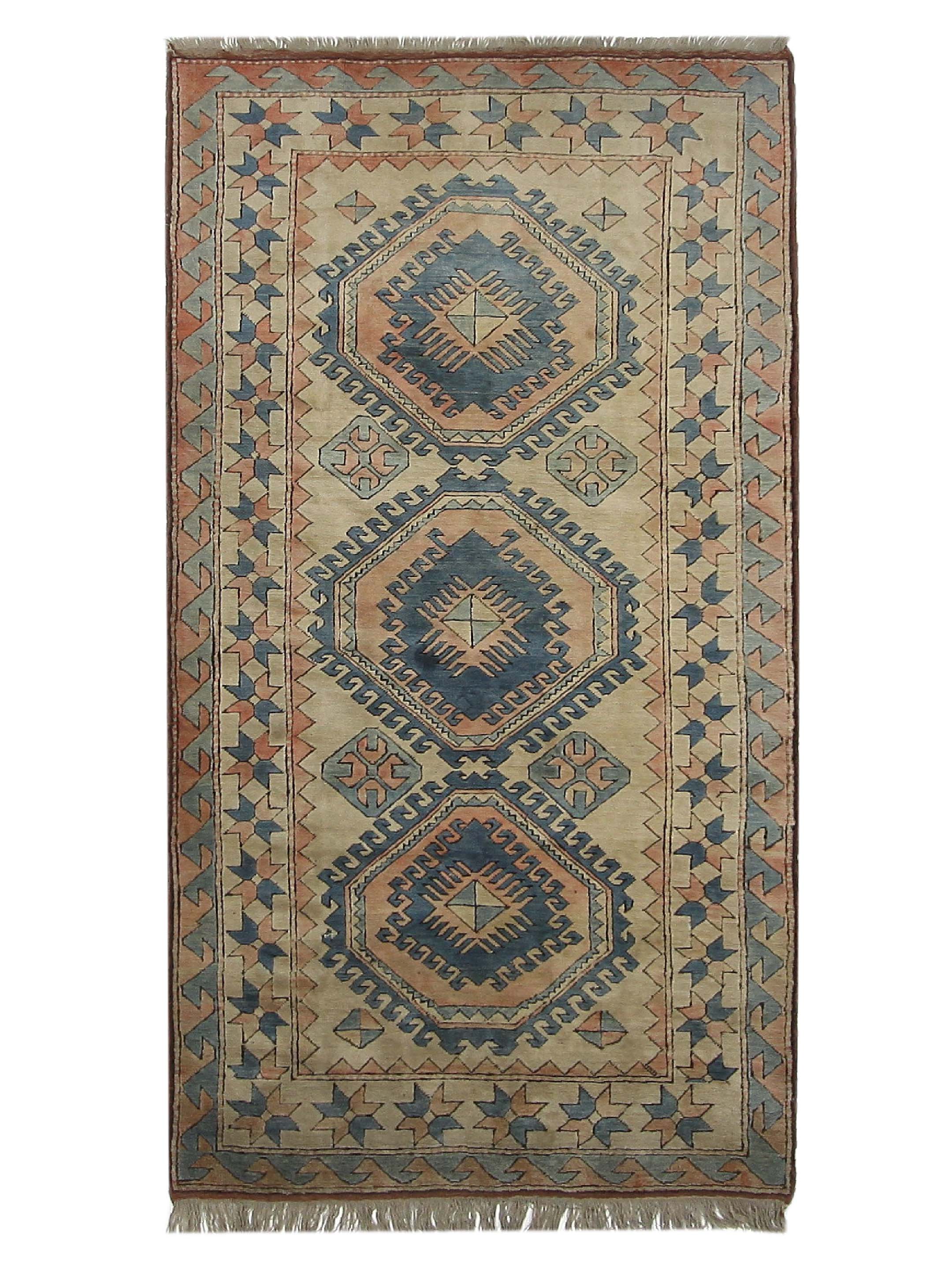 Pacific Milas 13712 Blue Beige Traditional Hand Knotted Rug – Pacific Rugs