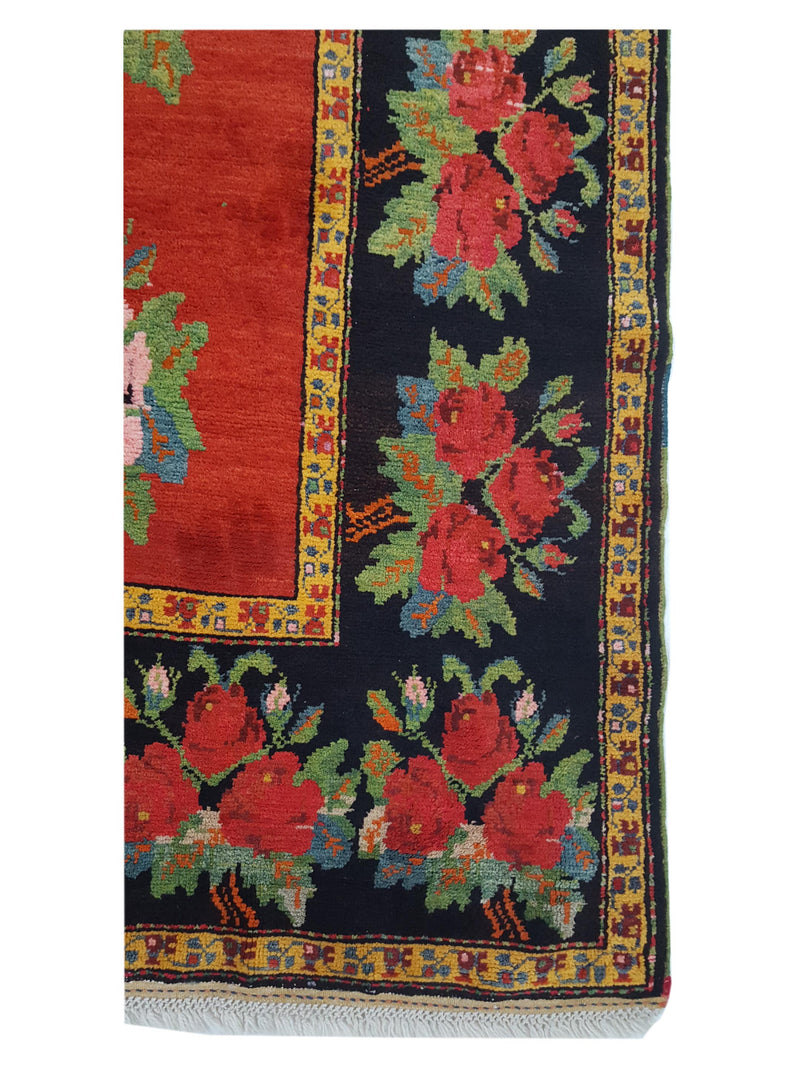 Fasa Antique Karajah 13716 Orange Black Traditional Antique Rug