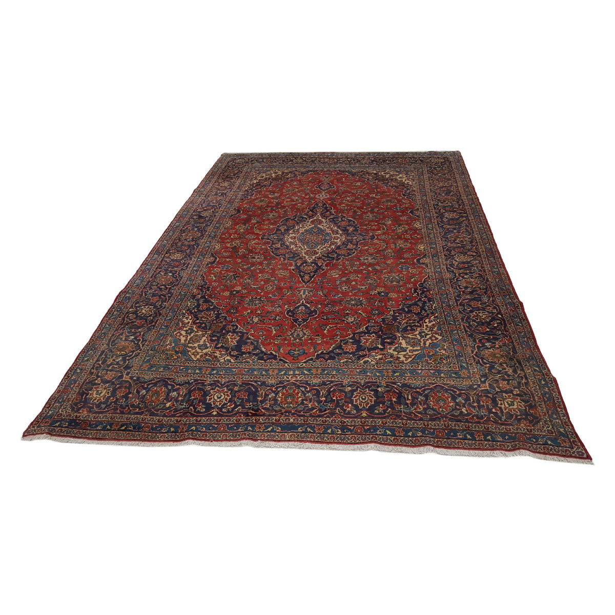 Pacific Kashan 13735 Red Navy Traditional Hand Knotted Rug