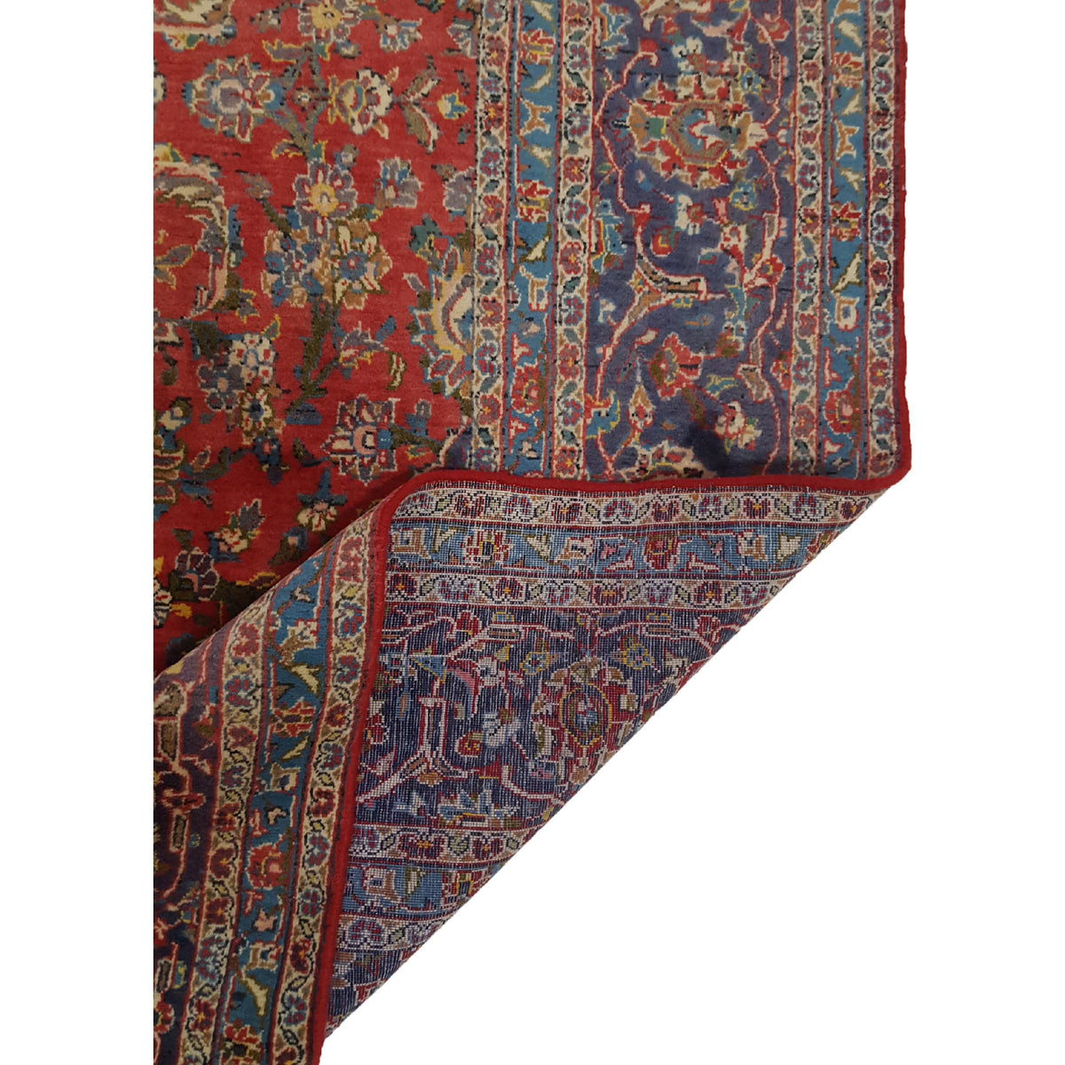 Pacific Kashan 13735 Red Navy Traditional Hand Knotted Rug