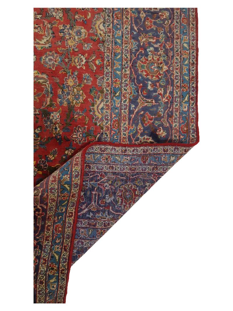 Pacific Kashan 13735 Red Navy Traditional Hand Knotted Rug