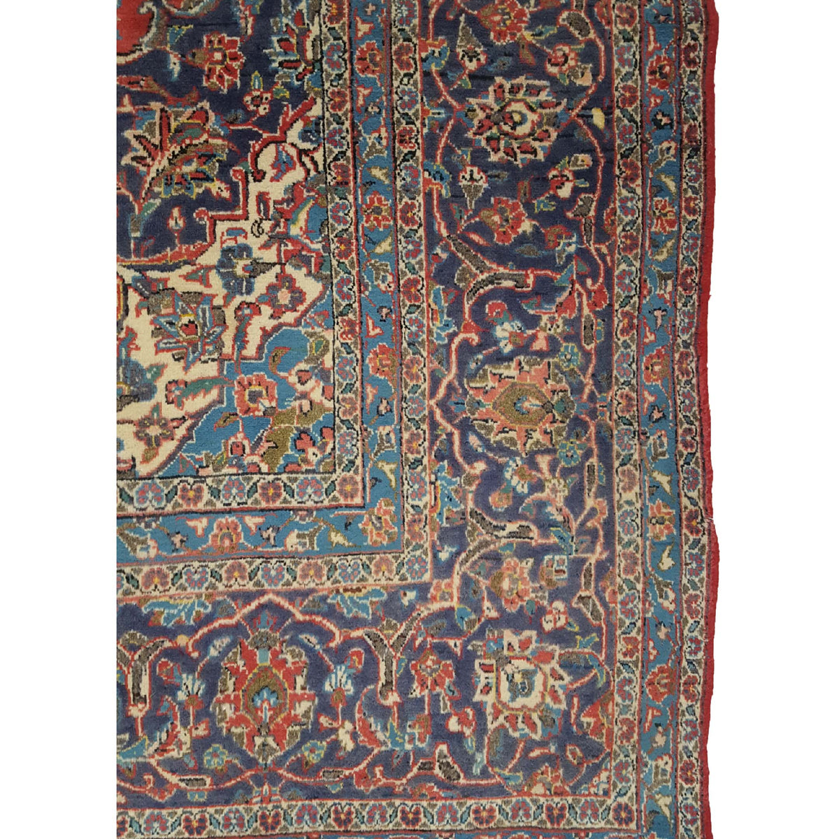 Pacific Kashan 13735 Red Navy Traditional Hand Knotted Rug