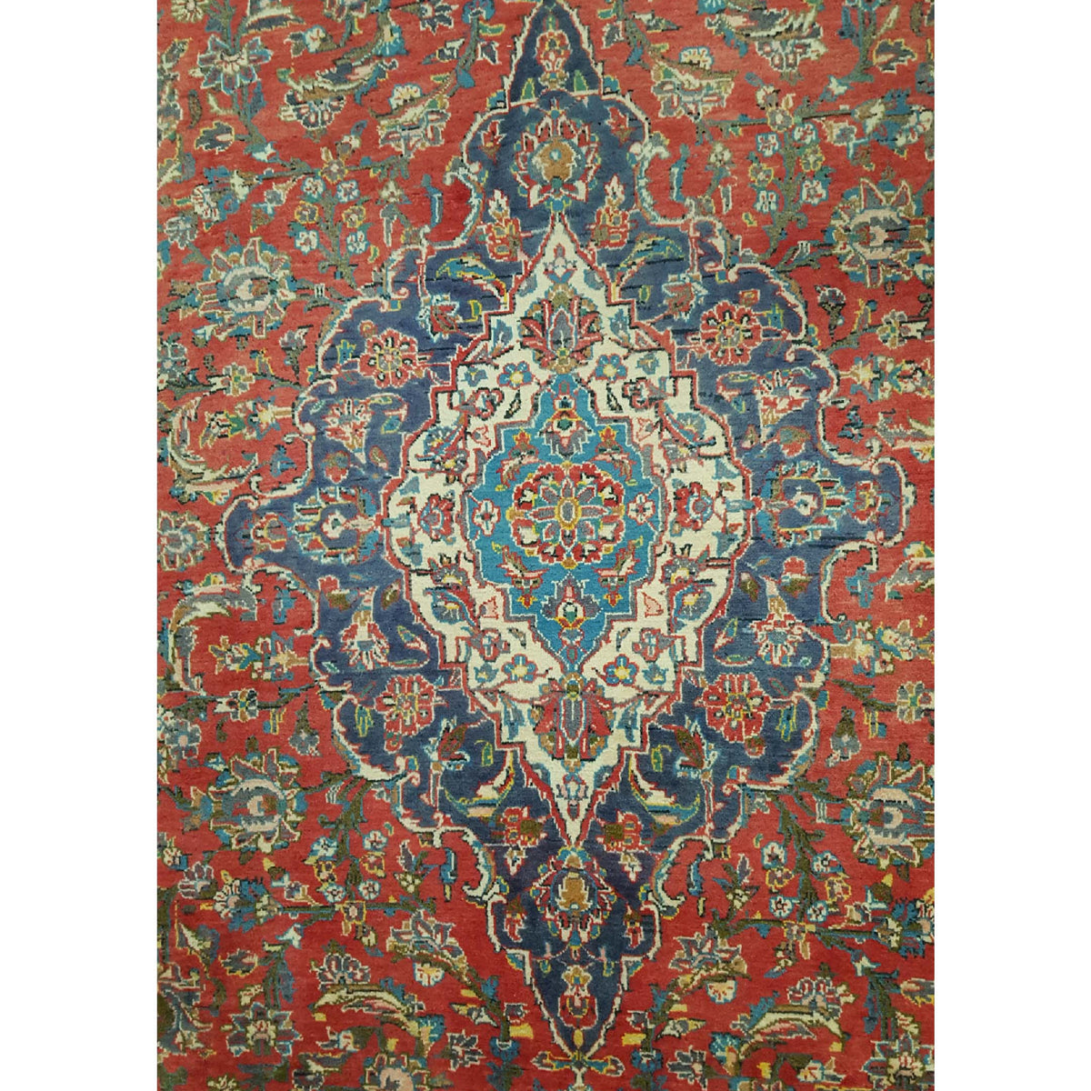 Pacific Kashan 13735 Red Navy Traditional Hand Knotted Rug
