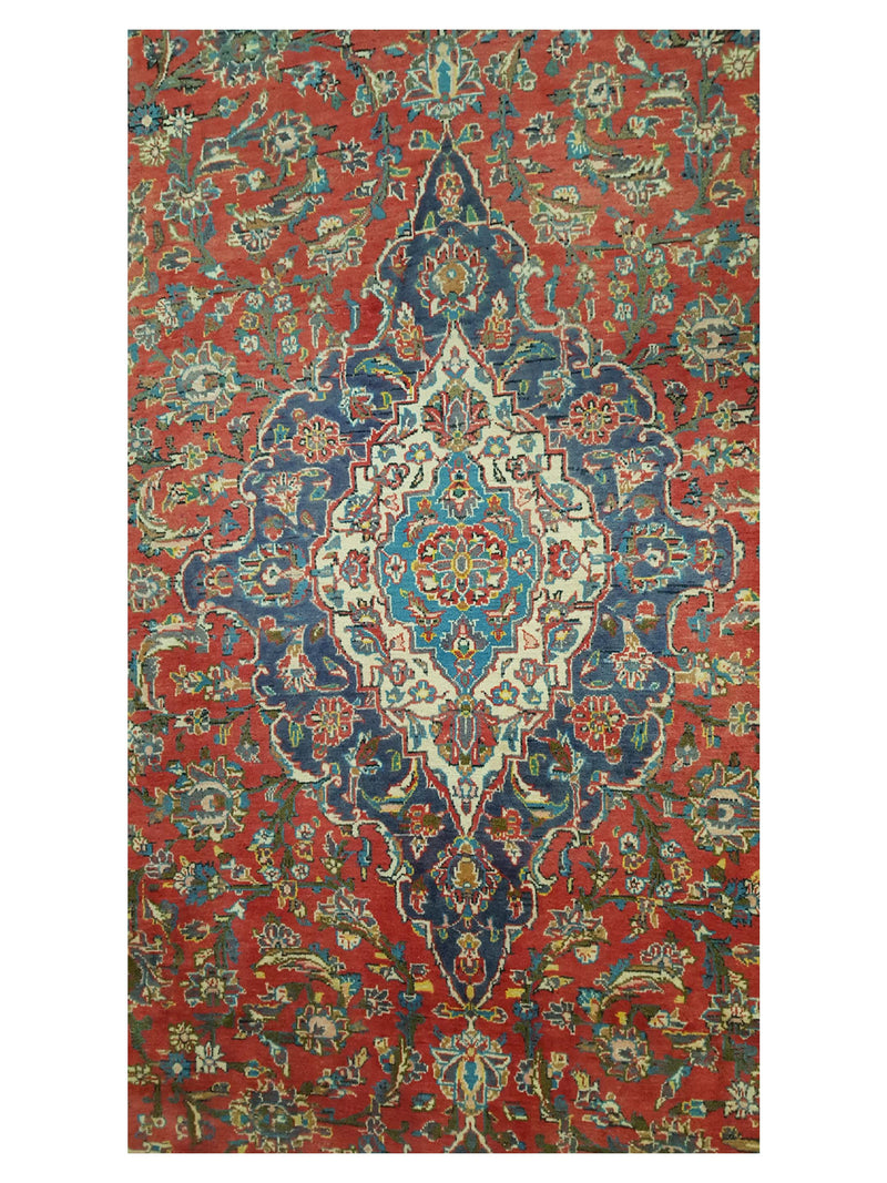 Pacific Kashan 13735 Red Navy Traditional Hand Knotted Rug