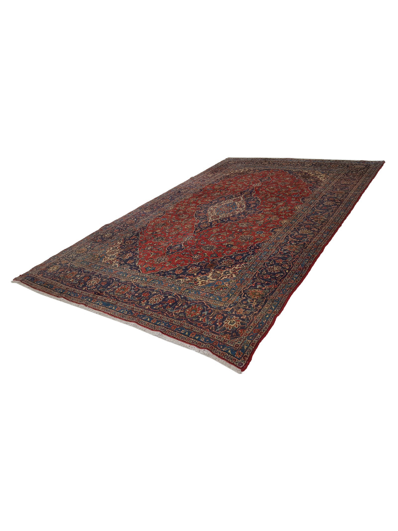 Pacific Kashan 13735 Red Navy Traditional Hand Knotted Rug