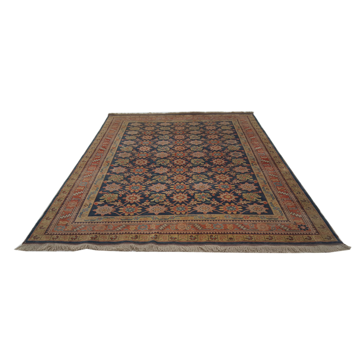 Pacific Milas 13736 Navy Rust Traditional Hand Knotted Rug