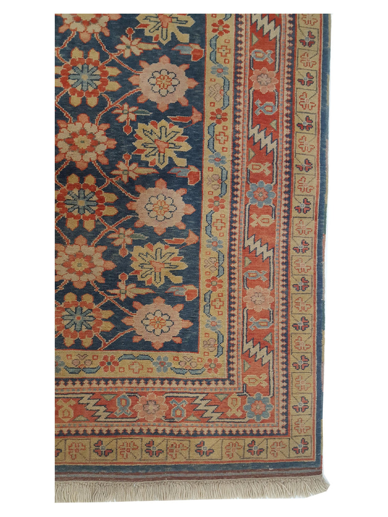 Pacific Milas 13736 Navy Rust Traditional Hand Knotted Rug
