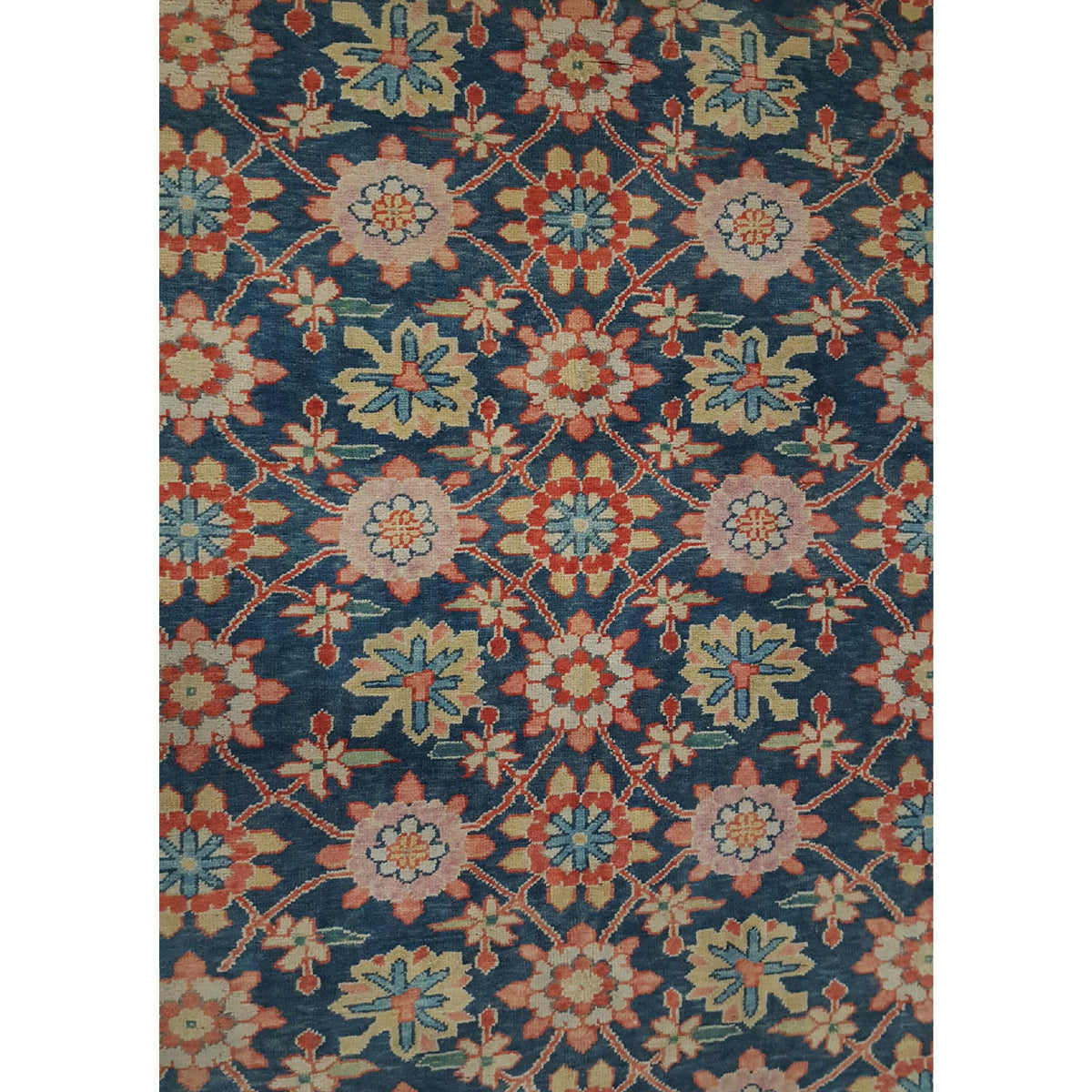Pacific Milas 13736 Navy Rust Traditional Hand Knotted Rug