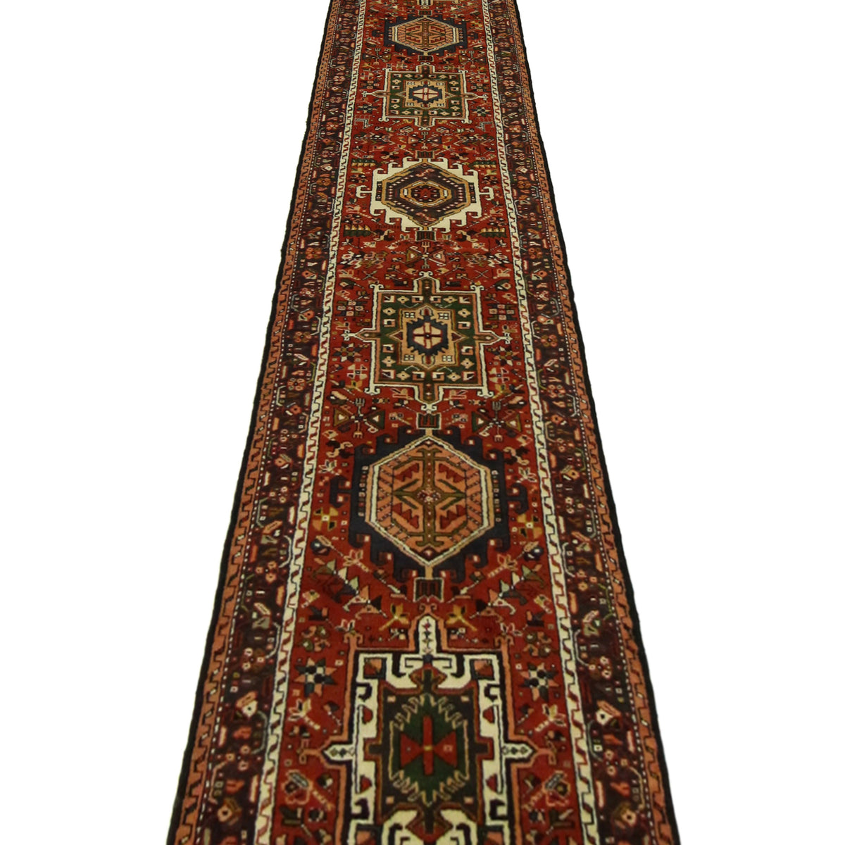 Pacific Antique Karajah 13743 Orange Brown Traditional Antique Rug