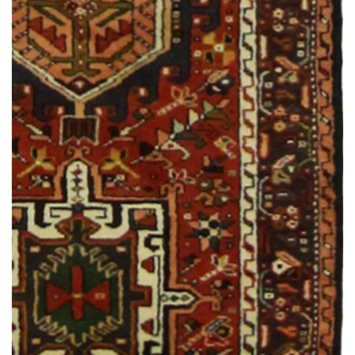Pacific Antique Karajah 13743 Orange Brown Traditional Antique Rug