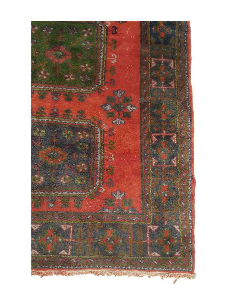 Fasa Antique Ushak 13748 Orange Orange Traditional Antique Rug