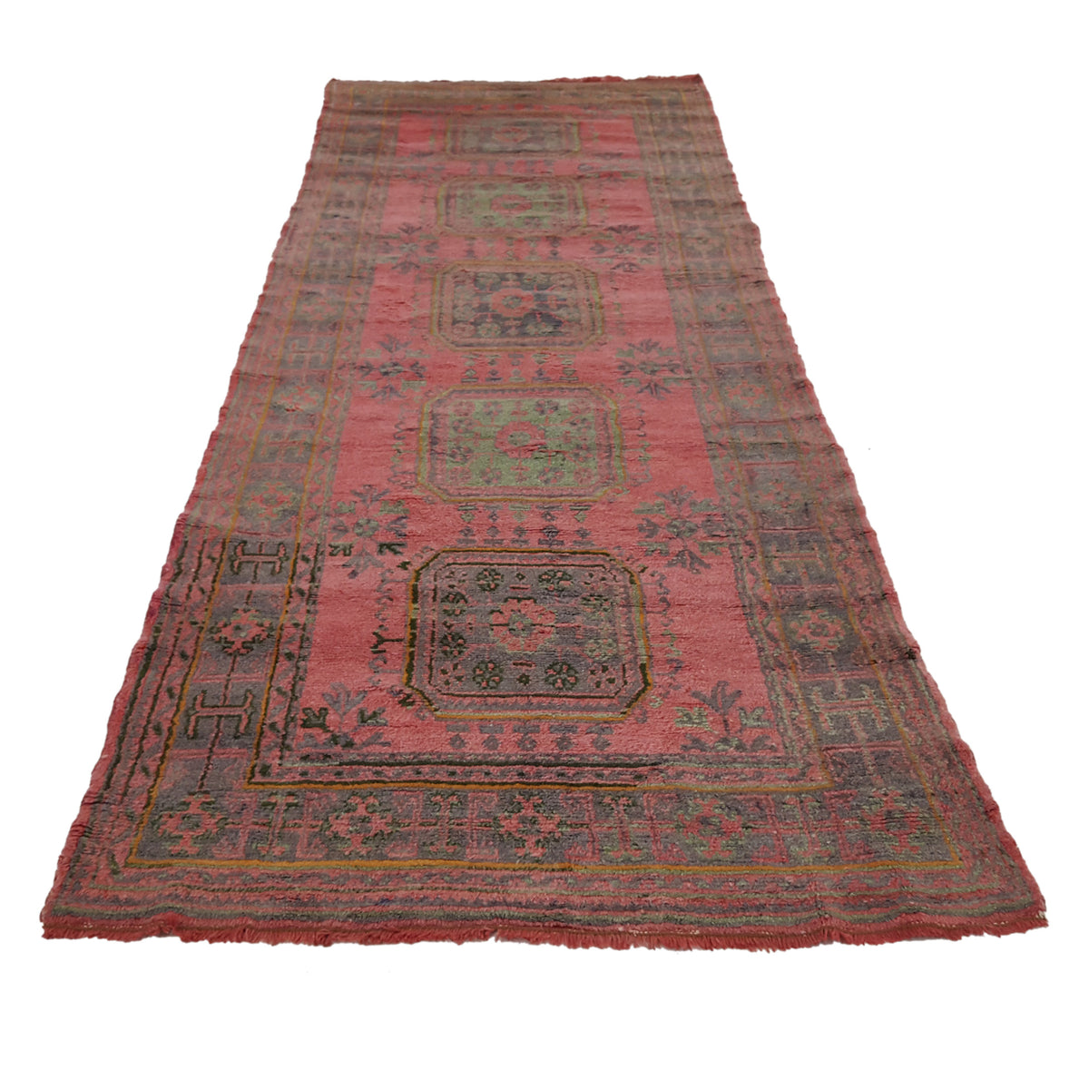 Fasa Antique Ushak 13749 Orange Orange Traditional Antique Rug