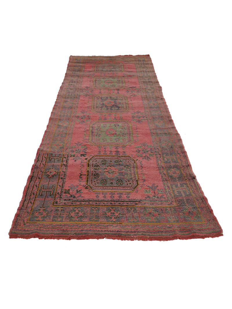 Fasa Antique Ushak 13749 Orange Orange Traditional Antique Rug