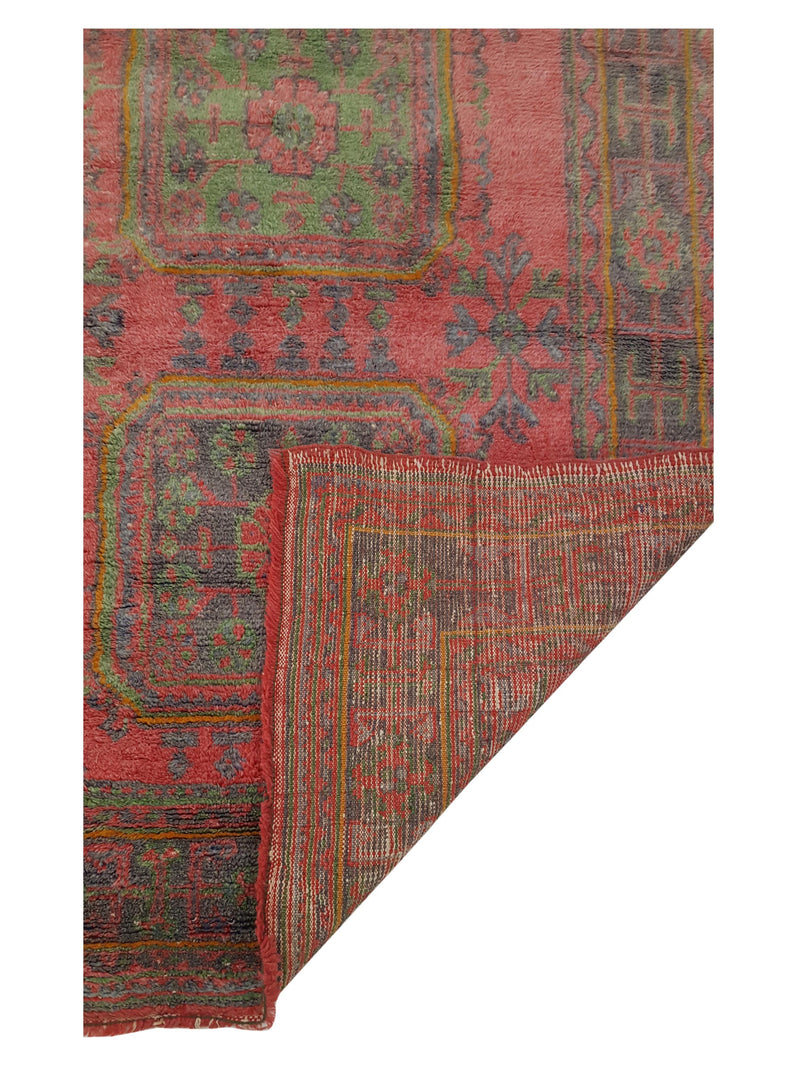 Fasa Antique Ushak 13749 Orange Orange Traditional Antique Rug