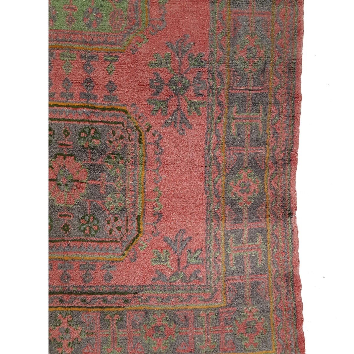 Fasa Antique Ushak 13749 Orange Orange Traditional Antique Rug