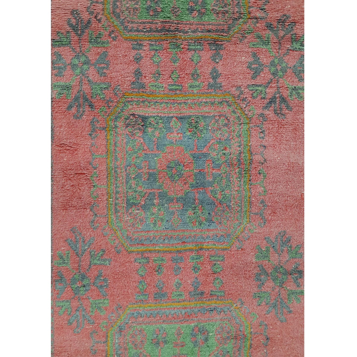 Fasa Antique Ushak 13749 Orange Orange Traditional Antique Rug
