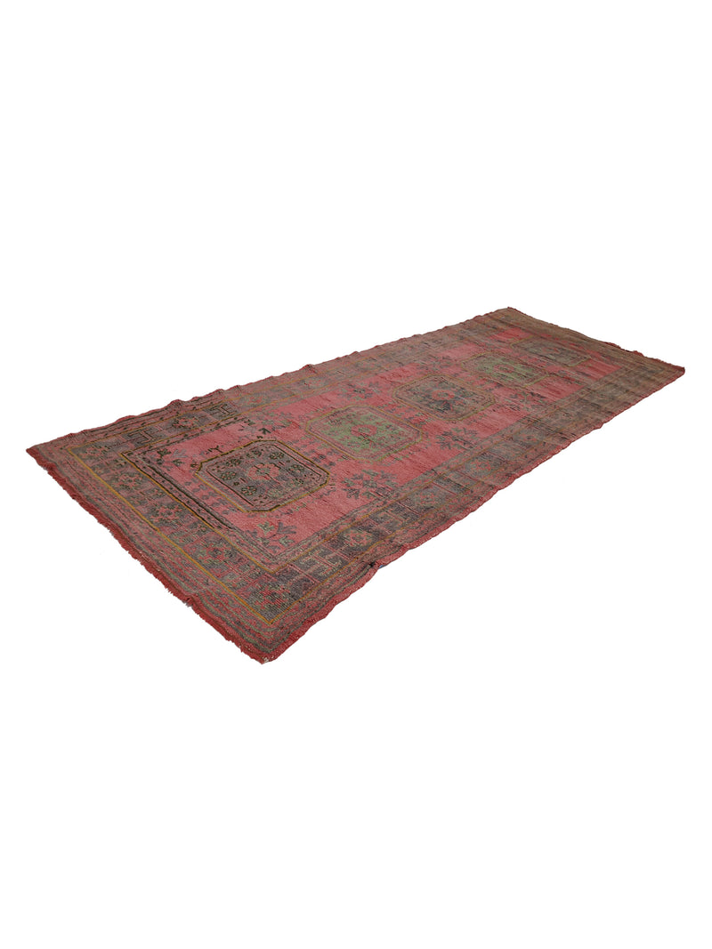 Fasa Antique Ushak 13749 Orange Orange Traditional Antique Rug