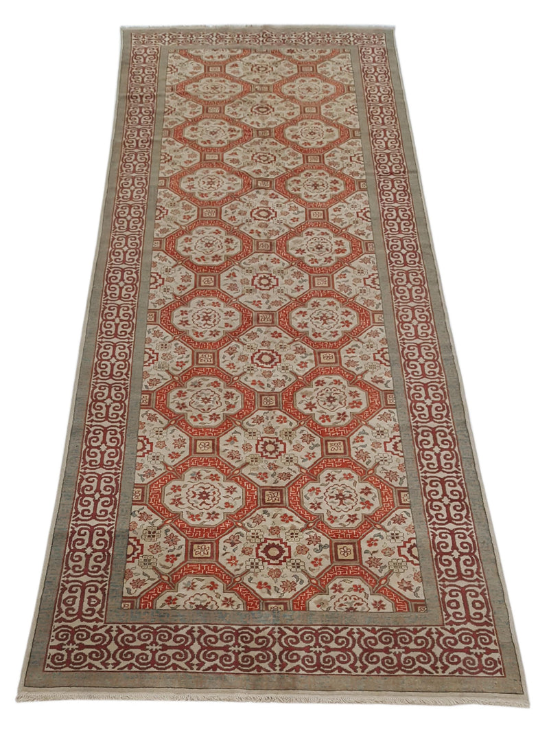 Pacific Elvan 13750 Ivory Coral Traditional Hand Knotted Rug