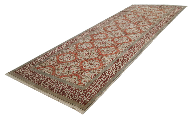 Pacific Elvan 13750 Ivory Coral Traditional Hand Knotted Rug