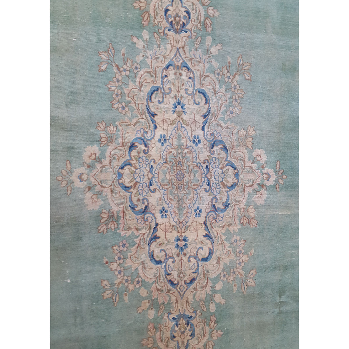 Pacific Kerman 13751 Green Ivory Traditional Hand Knotted Rug
