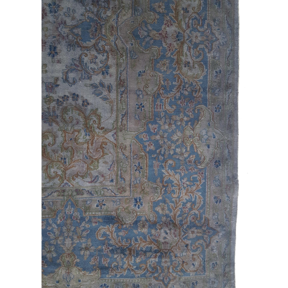 Pacific Kerman 13755 Grey Blue Traditional Hand Knotted Rug