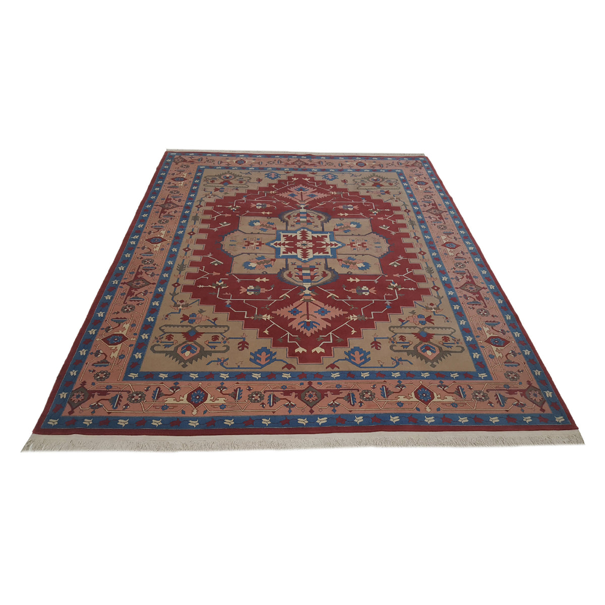 Pacific Bucharest 13767 Rust Blue Traditional Hand Knotted Rugs
