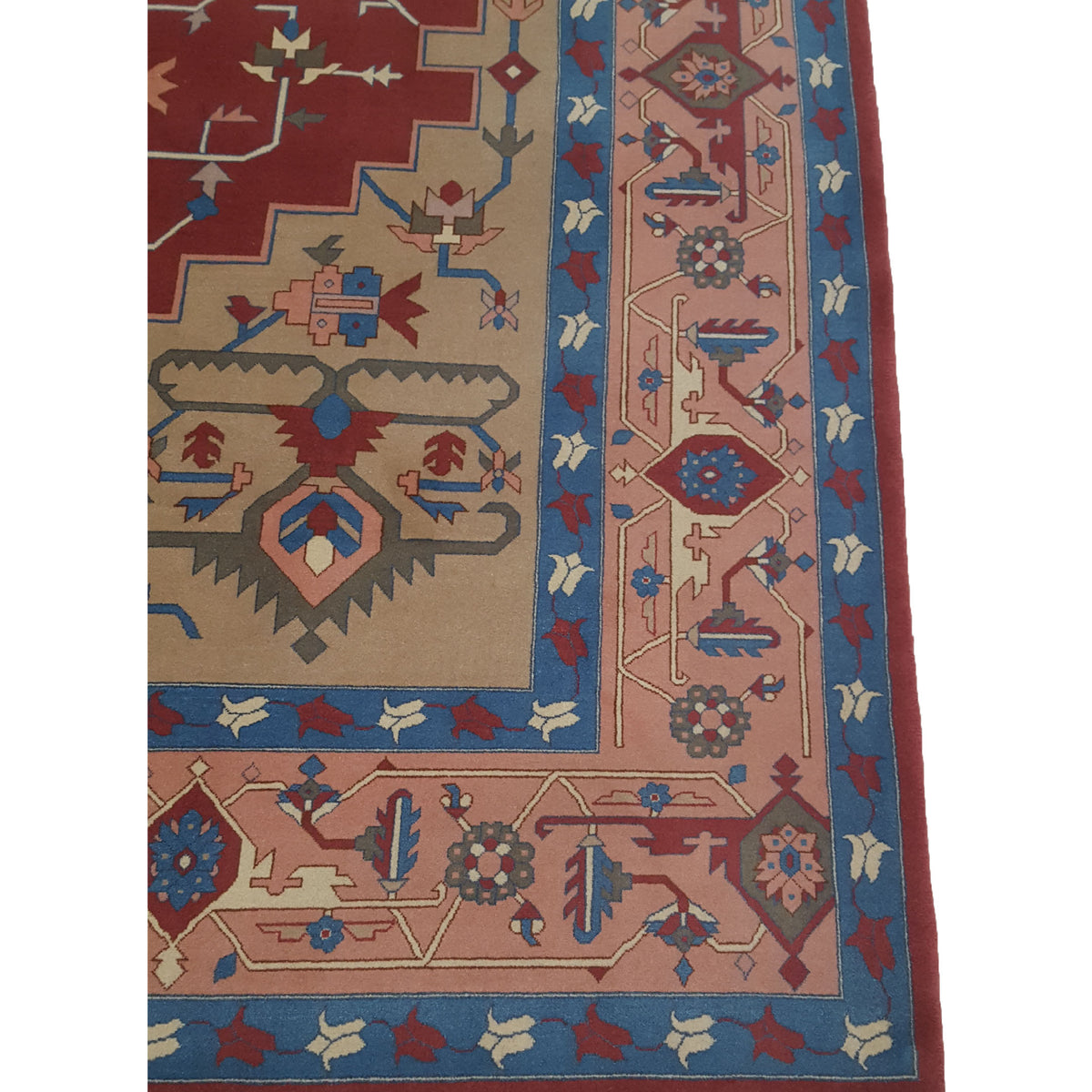 Pacific Bucharest 13767 Rust Blue Traditional Hand Knotted Rugs