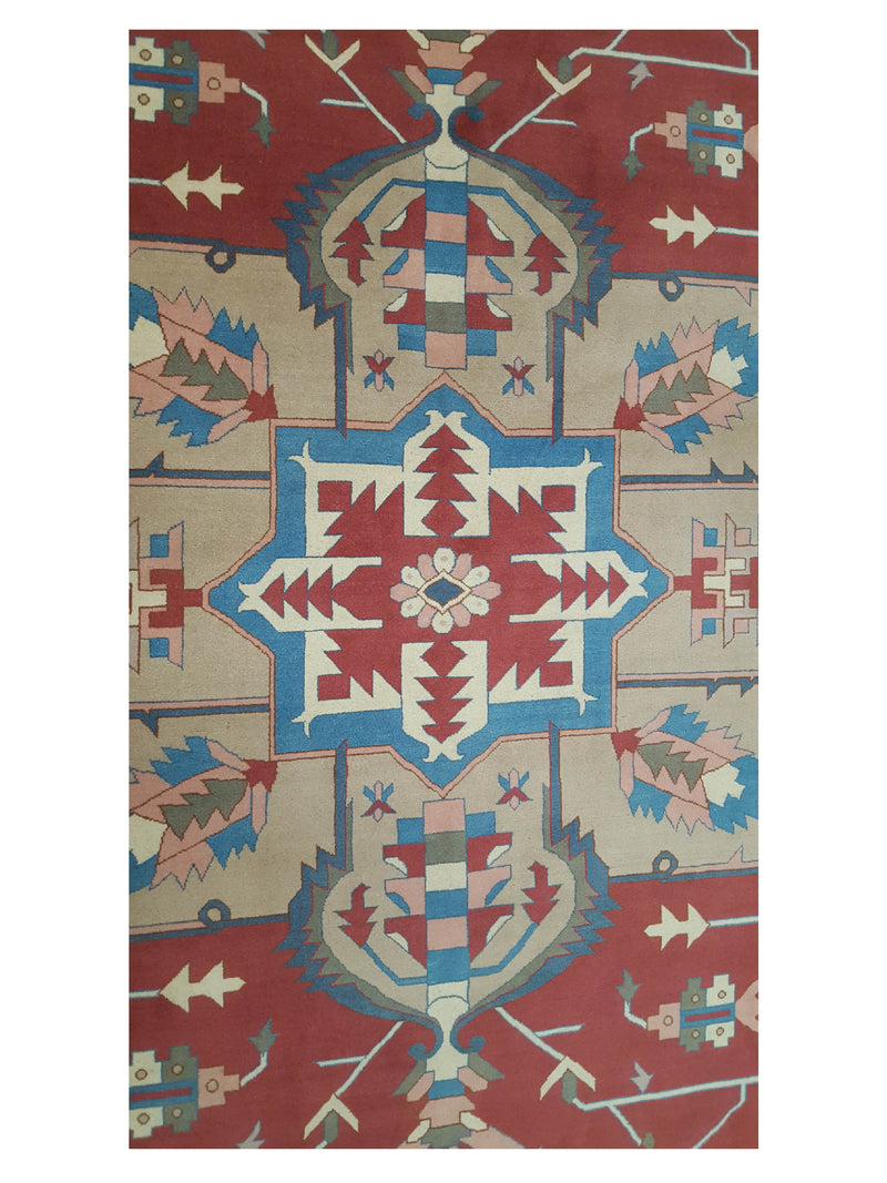 Pacific Bucharest 13767 Rust Blue Traditional Hand Knotted Rugs