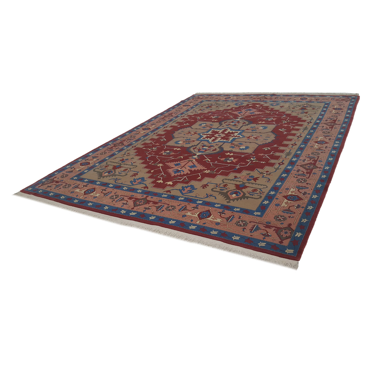 Pacific Bucharest 13767 Rust Blue Traditional Hand Knotted Rugs