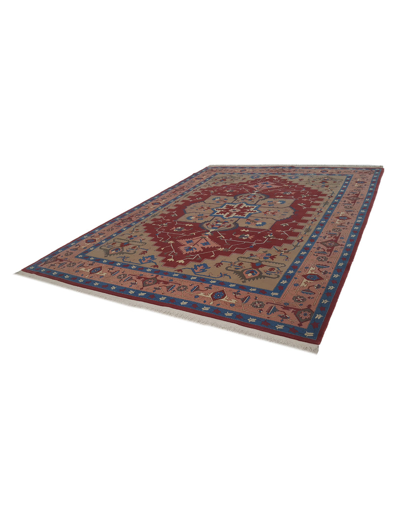 Pacific Bucharest 13767 Rust Blue Traditional Hand Knotted Rugs