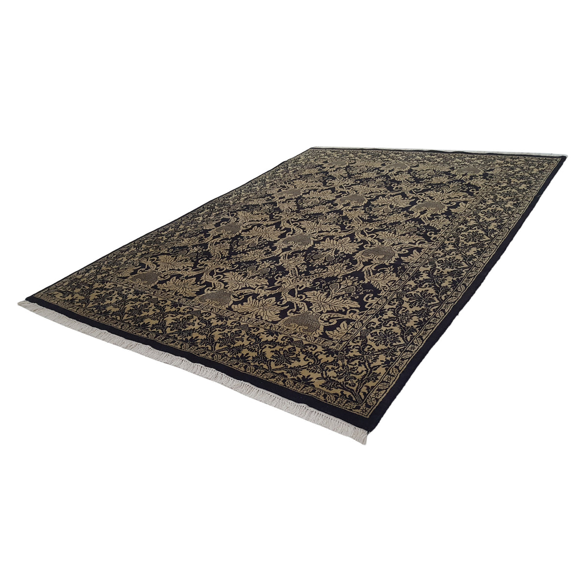 Pacific Ta Royal TA-13771 Black Beige Traditional Hand Knotted Rug