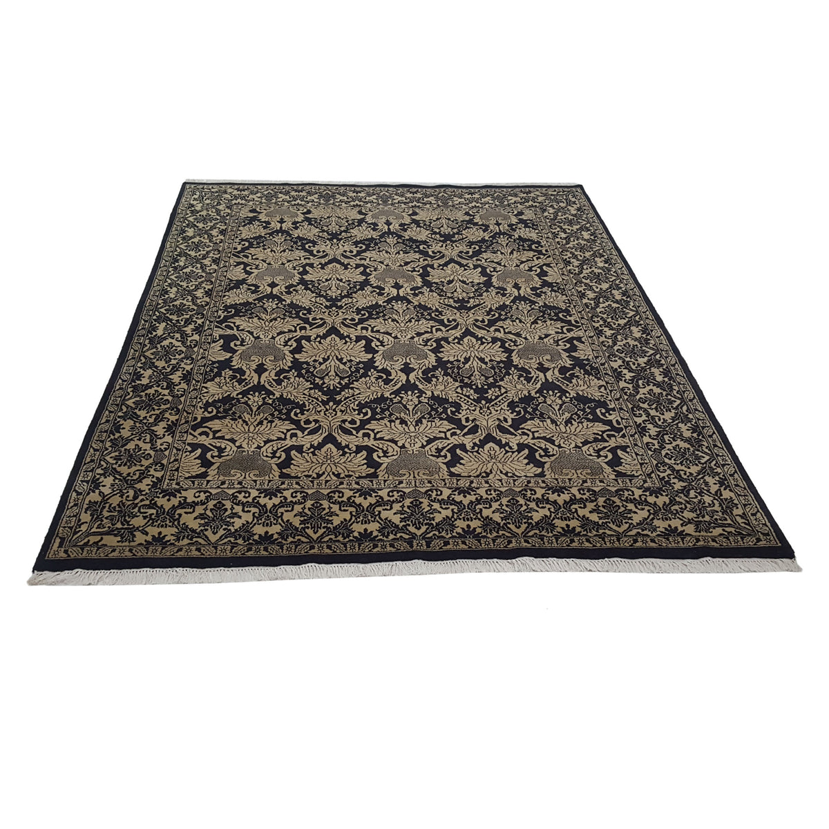 Pacific Ta Royal TA-13774 Black Beige Traditional Hand Knotted Rug