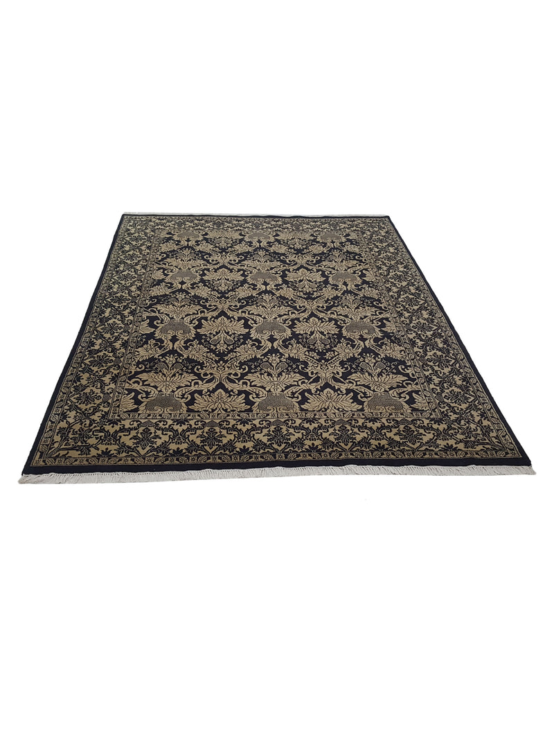Pacific Ta Royal TA-13774 Black Beige Traditional Hand Knotted Rug