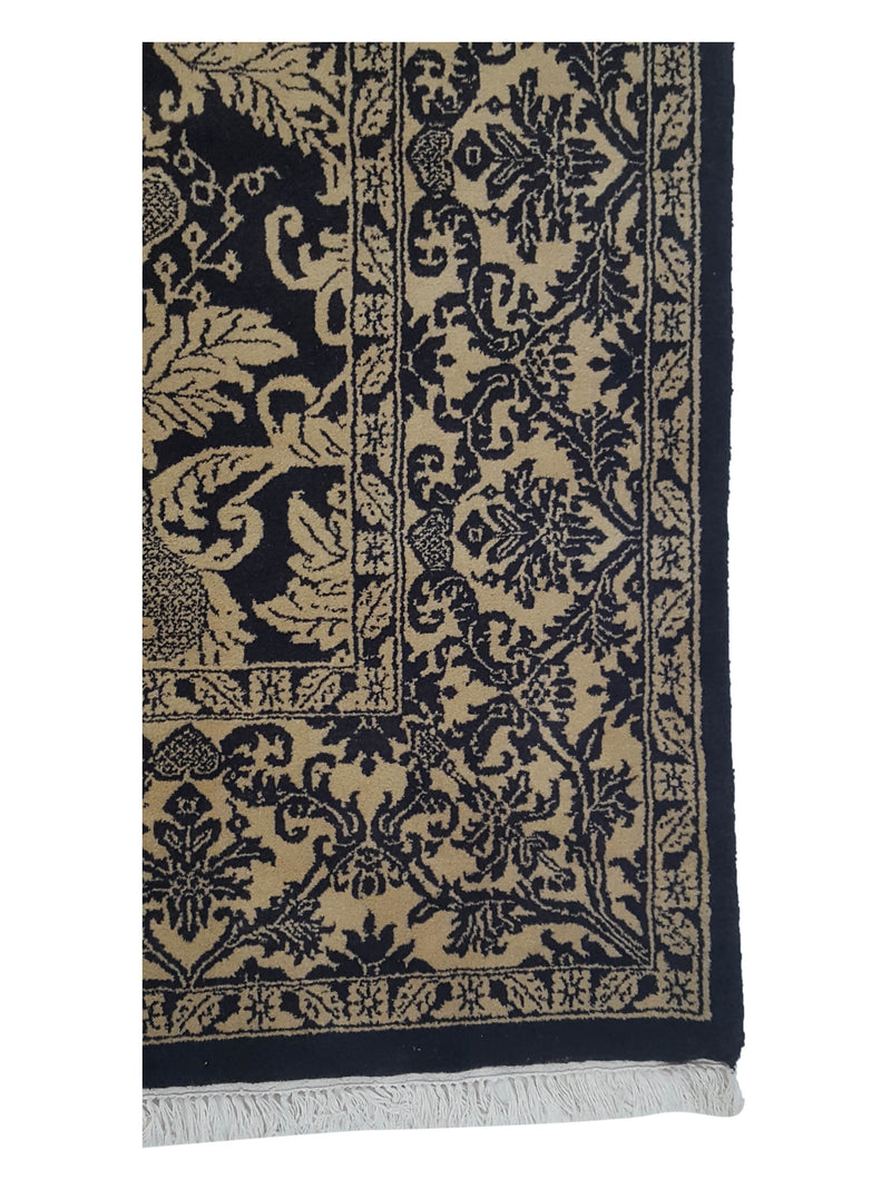 Pacific Ta Royal TA-13774 Black Beige Traditional Hand Knotted Rug
