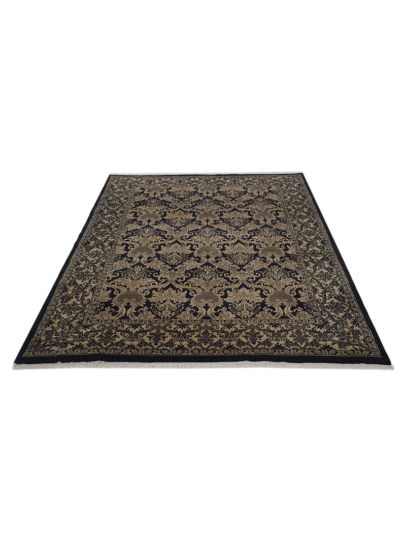 Pacific Ta Royal TA-13775 Black Beige Traditional Hand Knotted Rug