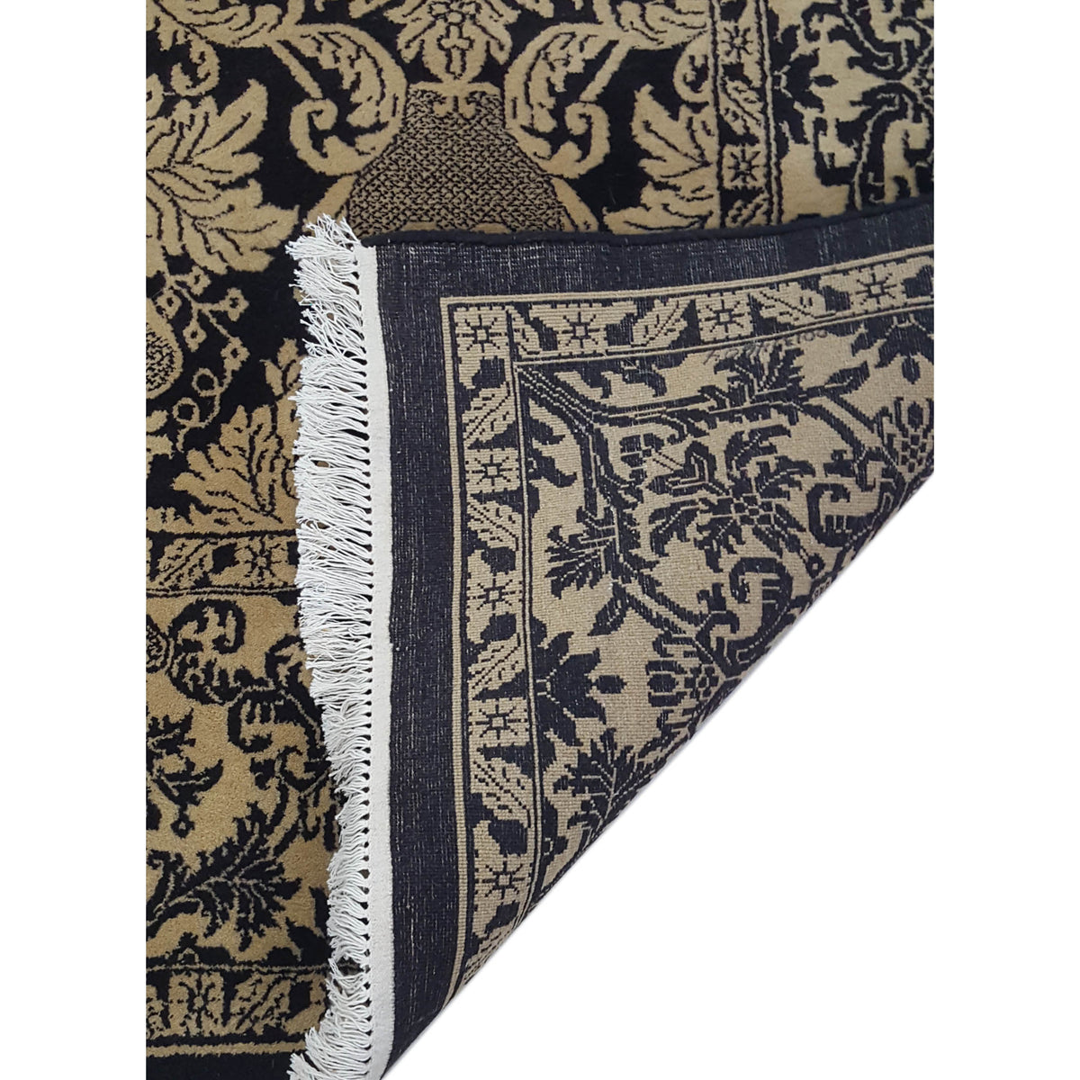 Pacific Ta Royal TA-13775 Black Beige Traditional Hand Knotted Rug