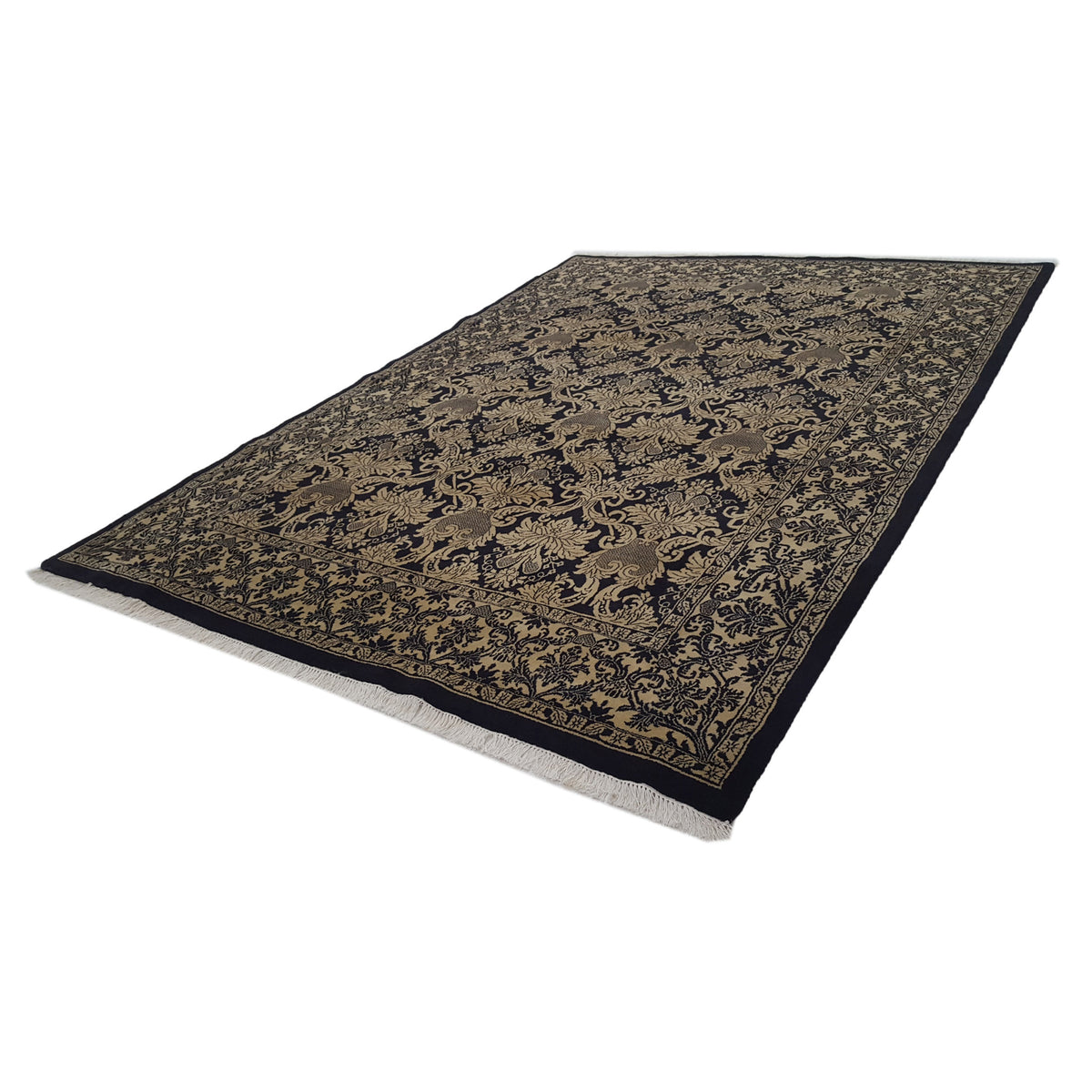 Pacific Ta Royal TA-13775 Black Beige Traditional Hand Knotted Rug
