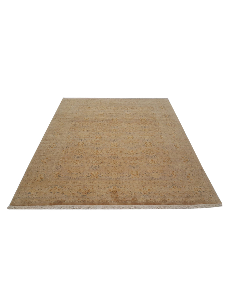 Pacific Classic 13794 Gold Beige Transitional Hand Knotted Rug