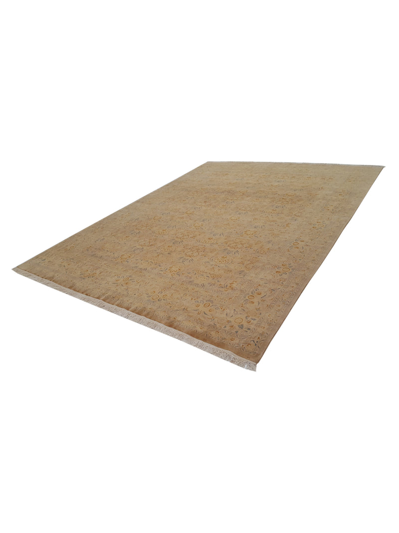 Pacific Classic 13794 Gold Beige Transitional Hand Knotted Rug