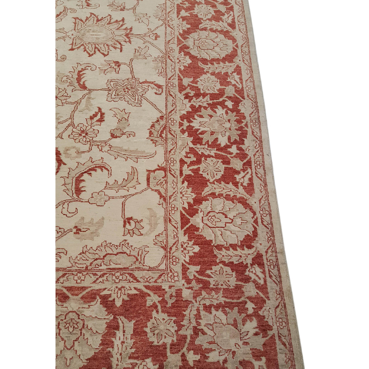 Pacific Ziegler 13796 Beige Burgundy Transitional Hand Knotted Rug
