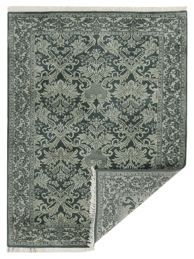 Pacific Royal 13804 Green Ivory Traditional Hand Knotted Rug